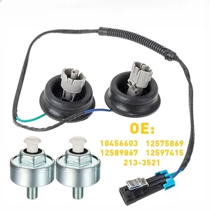 2x Knock Sensors with Wiring Harness 10456603 12601822 for Chevy Silverado C5 C6 - Picture 1 of 8