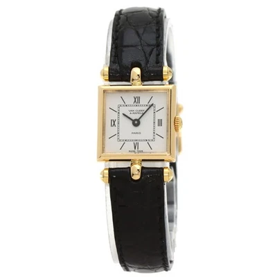 Van Cleef & Arpels Classic Carre Square Watches 122942B1 K18 Yellow Gold/Lea... - Image 1 of 4