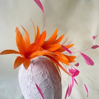 80 Colours Goose Feather Twisted Mount Flower Millinery for Hat Fascinator DIY - Image 1 of 4