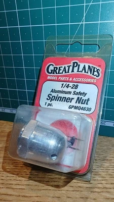 Great Planes 1/4"-28 Aluminium Safety Spinner Nut GPMQ4630 For OS ASP SC Engines - Image 1 of 2