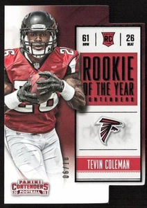 2015 Panini Contenders Rookie of the Year Black /10 Tevin Coleman #ROY13 Falcons - Picture 1 of 2