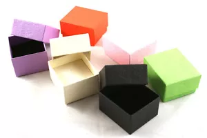 100 Scatole Espositore Orecchini Anello Piccole Regalo Presentazione Gioielli Portaoggetti - Foto 1 di 27