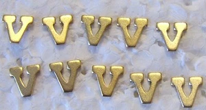 MILITARY MEDAL RIBBON ATTACHMENT LETTER "V" FOR VALOR PACK OF 100 DEVICES - Picture 1 of 2