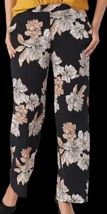 Susan Graver Black & Clay Print Liquid Knit Pull on Wide Leg Pants Size XXS - Bild 1 von 2