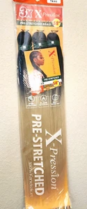 X-pression Expression 100% Kanekalon 3X Braid Hair Pre-Stretched 58" T1B/613 - Picture 1 of 4