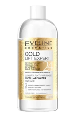 Eveline Gold Lift Expert Luxurious Anti-wrinkle 3 in 1 Micellar Fluid, 500ml - Image 1 of 4