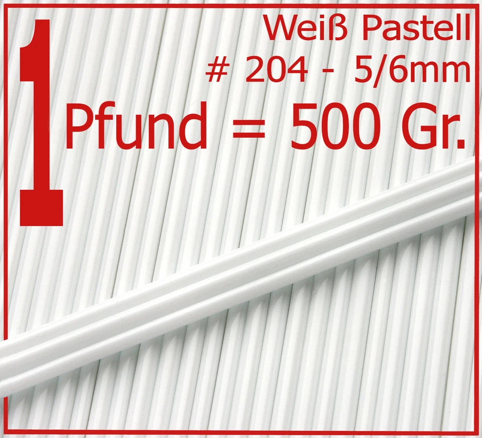 (31,90€/Kg) Weiß Pastell 5/6mm: 1 Pfund Effetre P204 -TOP-Angebot!