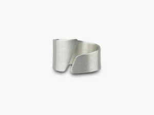 Solid 925 Sterling Silver Asymmetrical Open Meditation Handmade Adjustable Ring - Picture 1 of 14