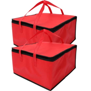 2 Pcs Storage Bag Shopping Food Warmer Grocery Takeout with Zipper Warming - Imagen 1 de 12