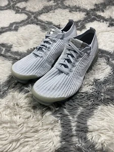 Used Nike Air VaporMax Flyknit 3 Platinum Womens Size 9.5 Running Shoes - Picture 1 of 9