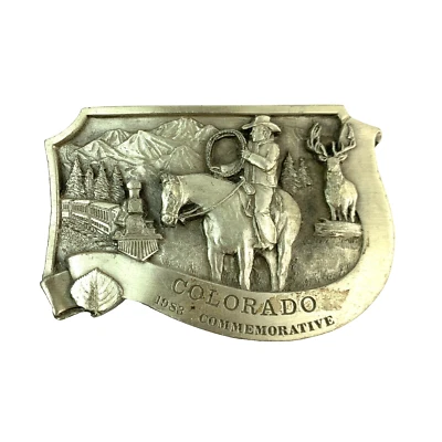 1983 Colorado Commemorative Metal Belt Buckle Arroyo Limited Edition 600/5000 - Image 1 of 4