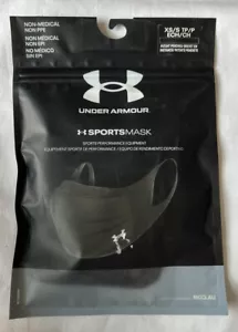Under Armour UA NUEVO Unisex Negro/Carbón Máscara Deportiva Máscara Facial Iso-Chill XS/S - Imagen 1 de 2