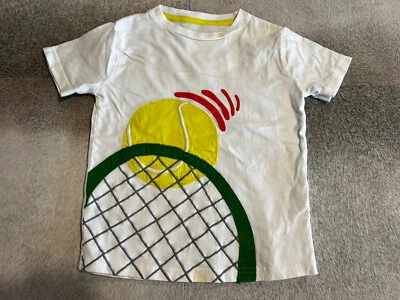 Mini Boden Boys T-Shirt Size 5-6 Short Sleeve Tennis - Image 1 of 3