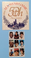 1983 All-Star Game Program 9 Player Insert Sheet - Dennis Eckersley Dave Stieb
