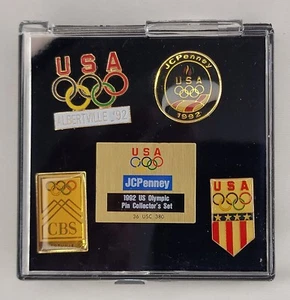 U.S. Olympic Collector 5 Pin Set Vintage 1992 w/ Box JC Penny USA - Barcelona - Picture 1 of 7
