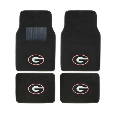 FAN MATS New 4pcs NCAA Georgia Bulldogs Car Truck Front Rear Carpet Floor Mats Set