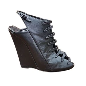 Narciso Rodriguez Womens Wedge Sandals Shoe Size 8.5 Black - Imagen 1 de 13