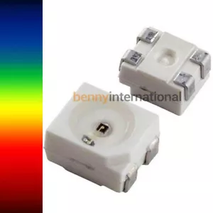 50x SMD PLCC4 LEDS 3528 1210 RED YELLOW WHITE GREEN BLUE PINK PURPLE ORANGE - Picture 1 of 5