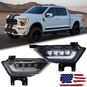 Nuevo par de luces antiniebla LED para parachoques delantero señal de giro DRL para Ford F-150 2021 2022 - Imagen 1 de 11