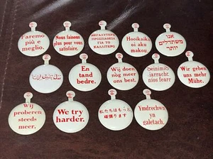 Vintage Avis 1960s Button Collection , “We Try Harder” Metal Buttons - Picture 1 of 15