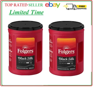 2 PACK - Folgers Dark Roast Ground Coffee, Black Silk 40.3 oz (Total 80.60 oz) - Picture 1 of 8