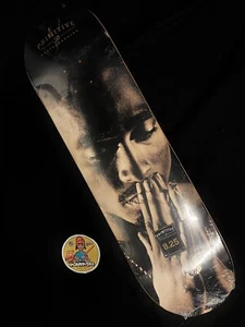 RARE 2PAC Primitive Skateboard Deck Tupac Shakur Death Row In Shrink 8.25 Biggie - Picture 1 of 9