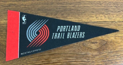 Portland Trail Blazers Vtg NBA Basketball Mini Pennant 4" x 9" Rico Tag Express - Image 1 of 4