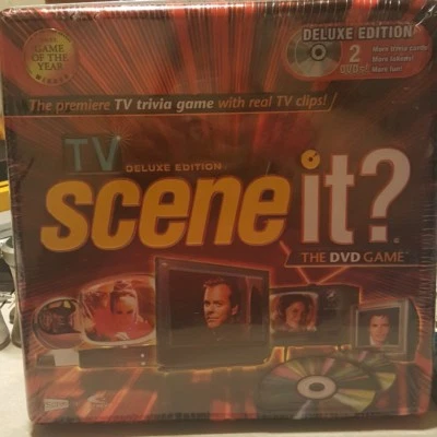Scene It? The DVD Game: TV Edition (Deluxe Edition) (DVD /HD Video Game) Tin Box - Image 1 of 4