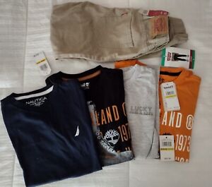 BRAND NAME-NEW WITH TAGS-LOT OF FIVE PIECES-SIZE 8-10- *4 TOPS & 1 JOGGER*