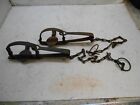 2 vintage newhouse traps 1-1/2 lsp no-22 lsp animal traps