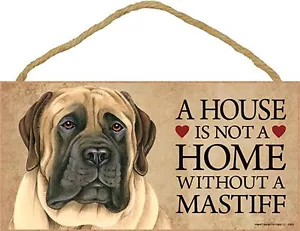 Mastiff House is Not a Home Sign + Bonus Coaster - Picture 1 of 2
