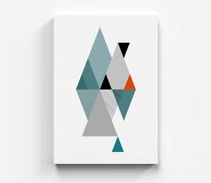 Abstrakt Wandbild Museum Decor Farbig Wohnkultur Leinwandbild Art Kunst - Bild 1 von 7