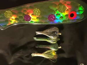 Combo de alto porcentaje de 12"" cromo pez grande flash/remo y moscas aparejadas - Imagen 1 de 12