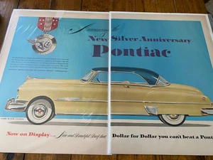 Vintage 1951 Pontiac Silver Anniversary Model Car Auto ad - Picture 1 of 1