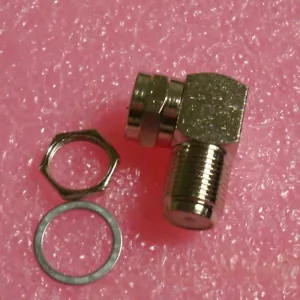 10 pcs Coax F-Type Male - Female Jack Rt Angle(90°) Adapter Nickel-Plated Kit - Picture 1 of 4