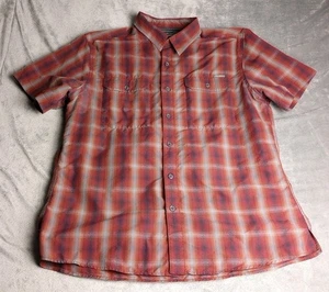 Eddie Bauer rot blau kariertes Kurzarm Button Down Hemd, Herren Large - Bild 1 von 12