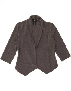 MOSSIMO Womens Stretch 3/4 Sleeve Open Bolero Jacket UK 10 Small Grey BH03 - Picture 1 of 3
