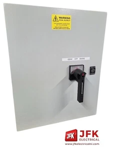 Hand Transfer Generator Umschalter 160 Ampere 4 polig IP65 Stahlblech Box - Bild 1 von 4