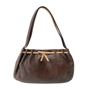 MIU MIU Ribbon Brown Leather Bag - Picture 1 of 16
