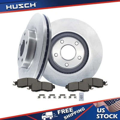 Front Disc Brake Rotors and Ceramic Brake Pads Kit for Nissan Altima 2013 - 2023 - Изображение 1 из 4