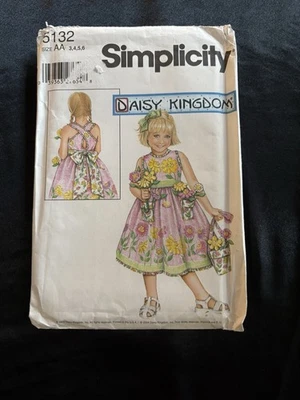Simplicity Daisy Kingdom  5132 Dress Sewing Pattern Girls Sizes 3, 4, 5, 6 UNCUT - Image 1 of 3
