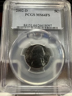 2002-D Jefferson Nickle - PCGS - MS64 - FS - Image 1 of 4