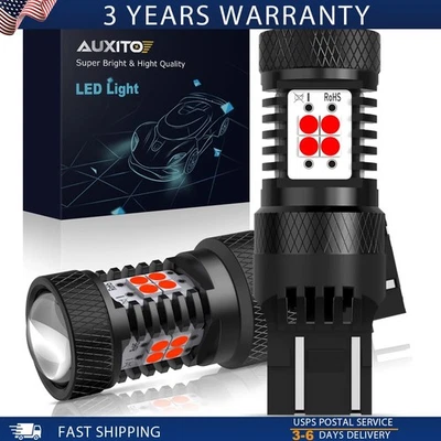 Par 7443 7440 LED 6500K Inverso T20 Respaldo Freno Trasero Parada Luz Estacionamiento Bombilla P Foto 1 de 4