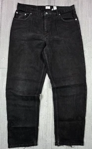 Vintage Calvin Klein Jeans Mens 34x30 Black 5 Pocket Easy Fit Straight Leg Relax - Picture 1 of 18