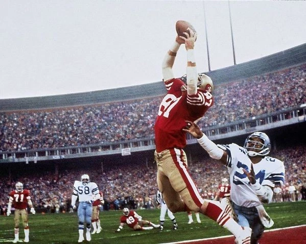 JOE MONTANA & DWIGHT CLARK SAN FRANCISCO 49ERS - 8" x 10" Photo Print - Image 1 of 1