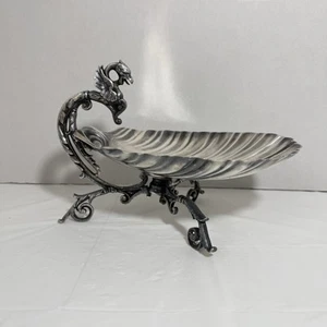 Antiguo centro de mesa con patas de plato Fraget plateado Phoenix Alemania - Imagen 1 de 12