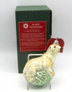 SLAVIC TREASURES HANDGEFERTIGTES "EISBÄR" GLASORNAMENT (Neu mit Etikett & Box) - Bild 1 von 6