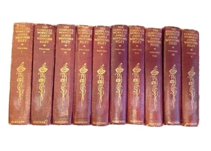 The Complete Works of Whitcomb Riley lot of 10 Antique 19th Century Decorative - Imagen 1 de 6