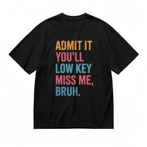 Women's Comfortable Classic T-Shirt Colorful Wear Effect Lettering Design Tee - Picture 1 of 6