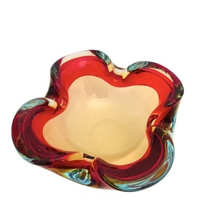 🟠 SEGUSO guscio in vetro di Murano sommerso a 3 colori anni 60 70 - Imagen 1 de 5